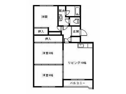 GRAND TERRACE(3LDK/3階)の間取り写真