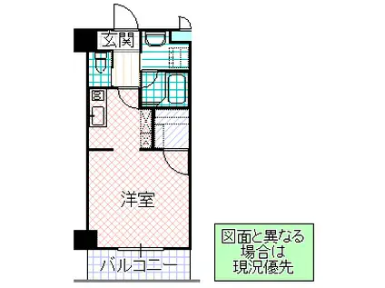 HI・VALLEYII(ワンルーム/3階)の間取り写真