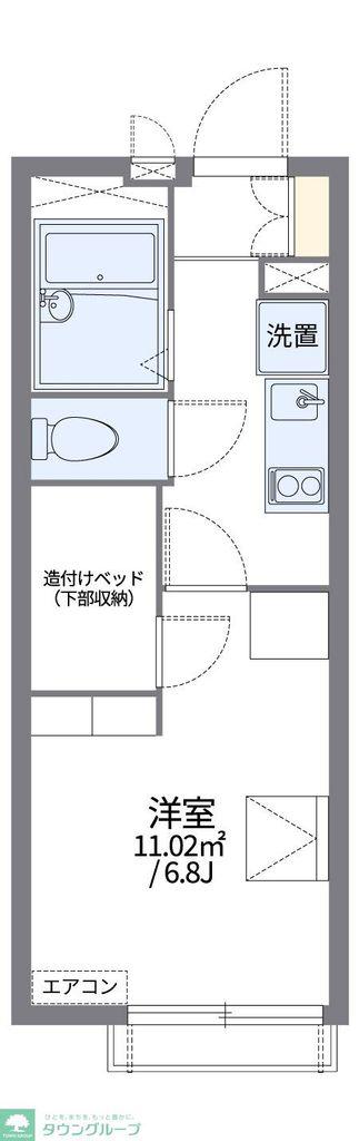 レオパレスサントリーニ(1K/2階)の間取り写真