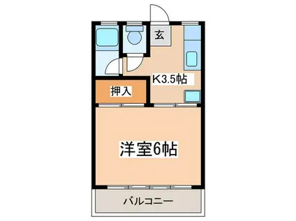 第2杉山荘(1K/2階)の間取り写真