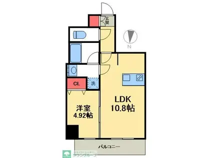 アイル プレミアム東京西新井(1LDK/10階)の間取り写真