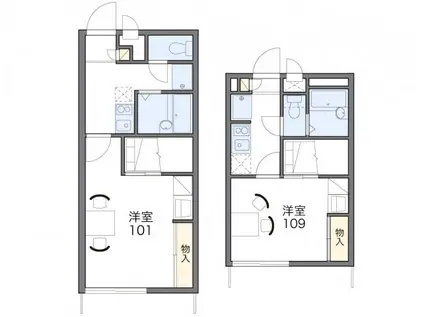 レオパレスKAJITA(1K/1階)の間取り写真