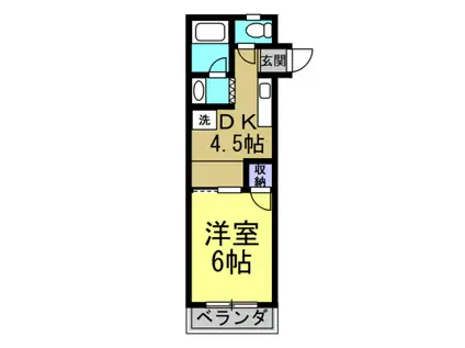 パークヒルズ東海(1DK/3階)の間取り写真
