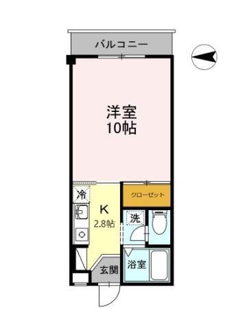 VILLAフィラメント(1K/3階)の間取り写真
