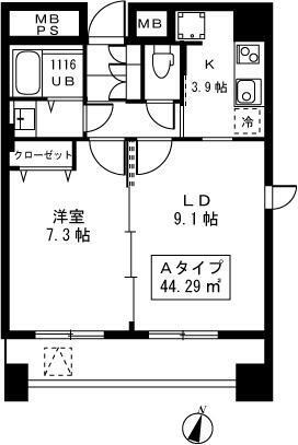 FABULOUS下北沢(1LDK/2階)の間取り写真
