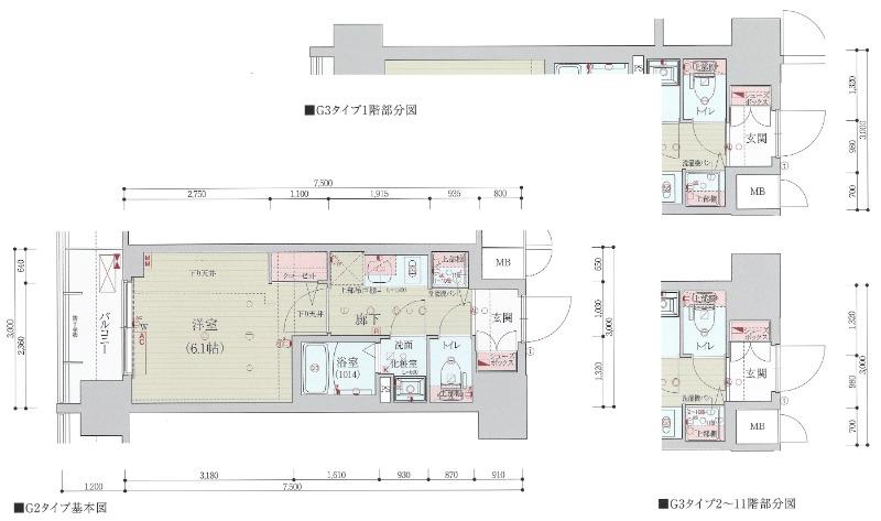 ベラジオレガシー葛野大路八条(1K/11階)の間取り写真