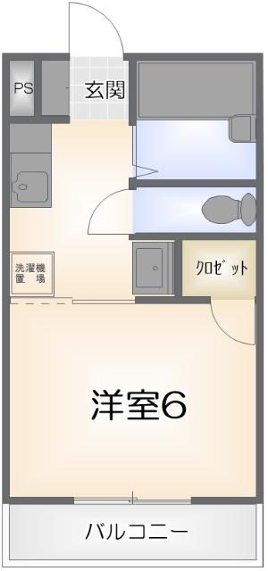 プレシオン南昭和(1K/2階)の間取り写真