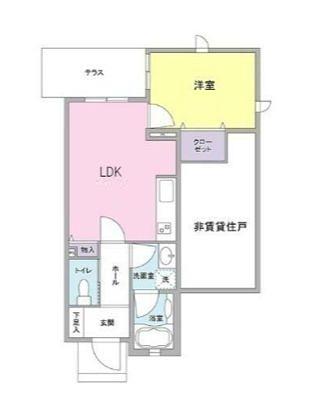 シュシュ都立大学(1LDK/1階)の間取り写真