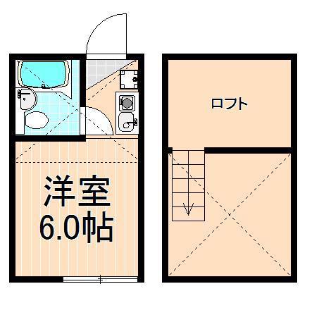 クレール上野(ワンルーム/1階)の間取り写真
