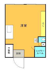 富士ハイツI(ワンルーム/2階)の間取り写真