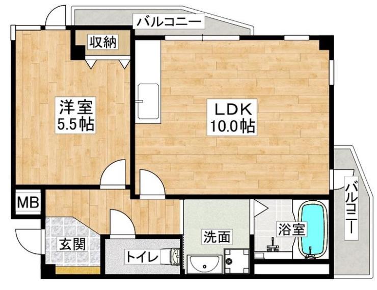 グランドメゾン池上 I(1LDK/3階)の間取り写真