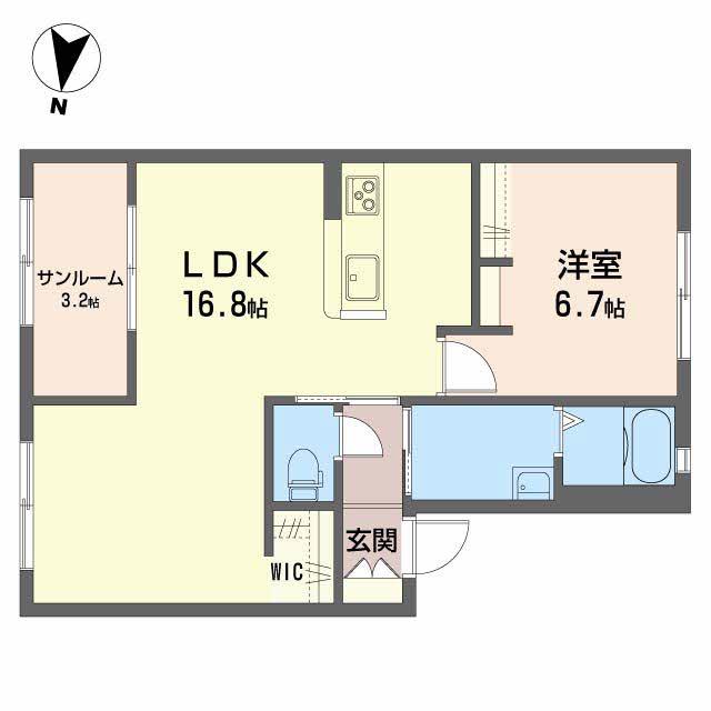 SH・TIIーAIM(2LDK/2階)の間取り写真