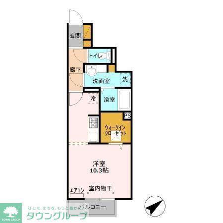 セレジェイラ(ワンルーム/1階)の間取り写真