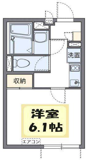 ルリアン(1K/1階)の間取り写真