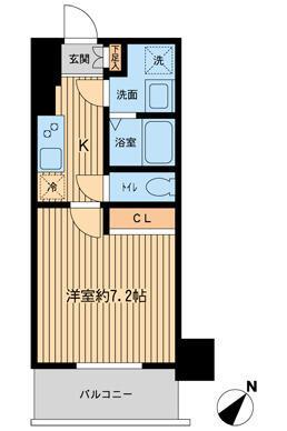PRIMAL MACHIDA(1K/11階)の間取り写真
