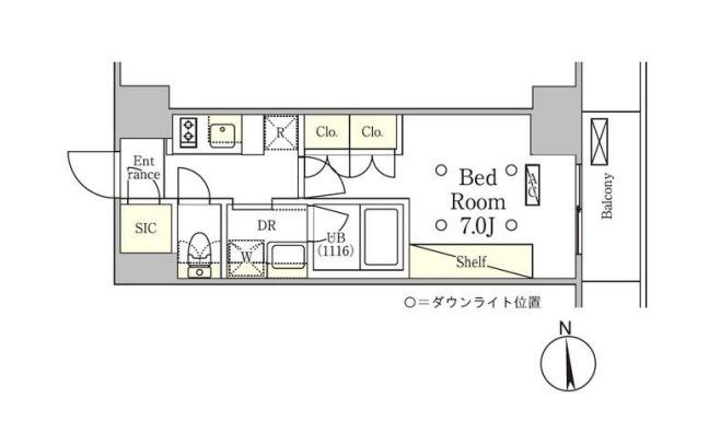 テラス御徒町(1K/9階)の間取り写真
