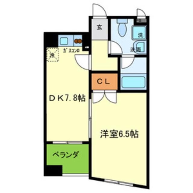 ルミエール北大路(1LDK/3階)の間取り写真