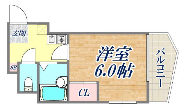 リバティ壱番館(1K/4階)の間取り写真