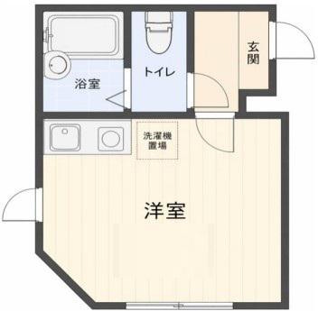 リッシェル綾瀬(ワンルーム/3階)の間取り写真