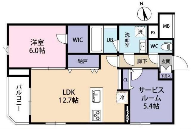 SPコート興野(1SLDK/3階)の間取り写真