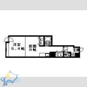 ウイング円山北町(1LDK/7階)の間取り写真
