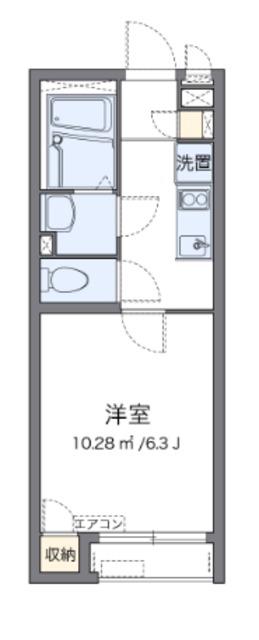 クレイノフルール高円寺(1K/2階)の間取り写真