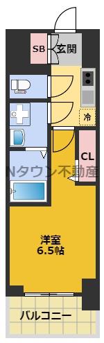 S-RESIDENCE上前津駅前(1K/12階)の間取り写真