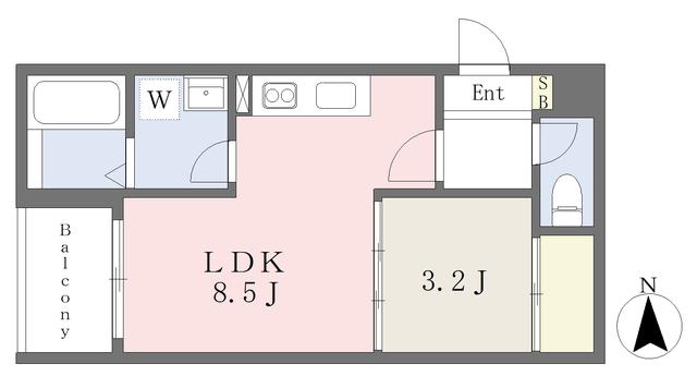 KIRARI長町(1LDK/1階)の間取り写真