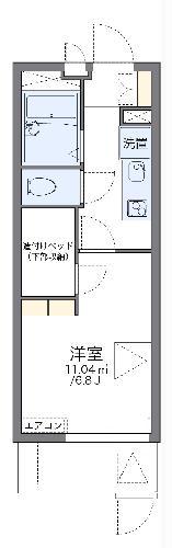 レオパレス東今里II(1K/1階)の間取り写真