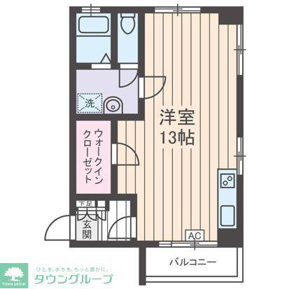 パシフィック麻布マンション(ワンルーム/6階)の間取り写真