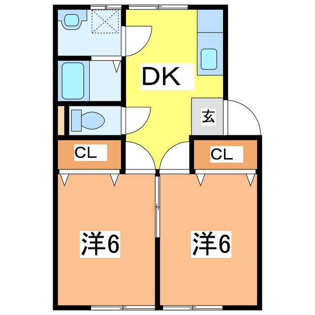 センスPART I(2K/1階)の間取り写真