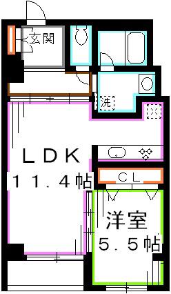 トラッセルズ(1LDK/2階)の間取り写真