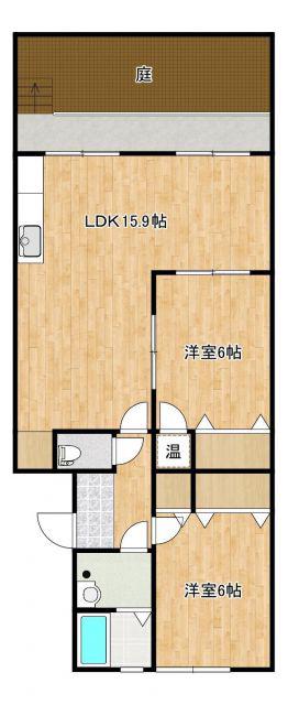ストークハイム(2LDK/1階)の間取り写真