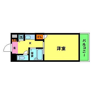 CITYLIFEプレサンス新大阪(1K/2階)の間取り写真