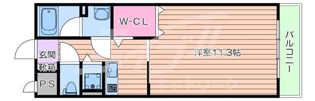アルシェ・垂水(1K/7階)の間取り写真
