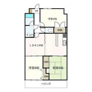 コンフォトゥールII(3LDK/1階)の間取り写真