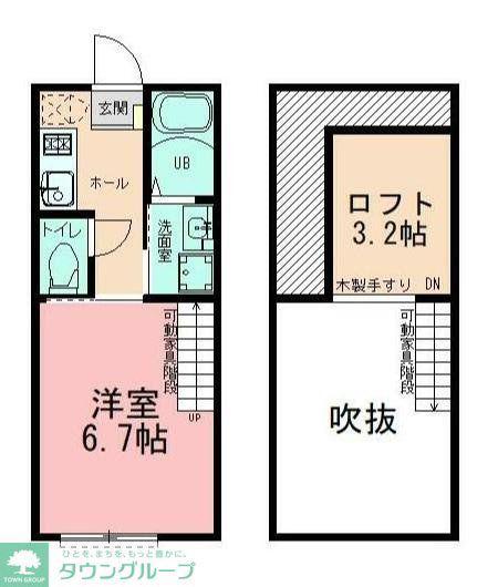 クレスタ鴨居(1K/1階)の間取り写真