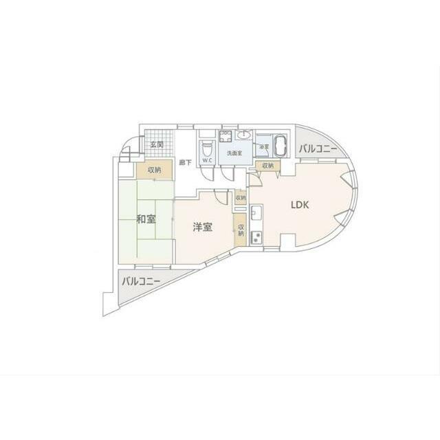 ラレーブ金町(2LDK/2階)の間取り写真