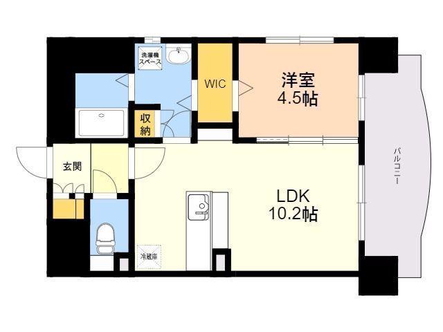 ナウヴィレッジ松島2(1LDK/8階)の間取り写真