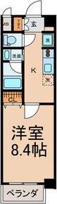 ノーブルスクエア(1K/1階)の間取り写真