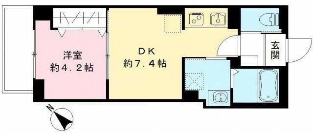 ラ フレーズ(1DK/3階)の間取り写真