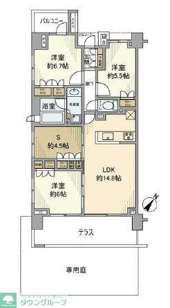 カーサダルテ(3SLDK/1階)の間取り写真