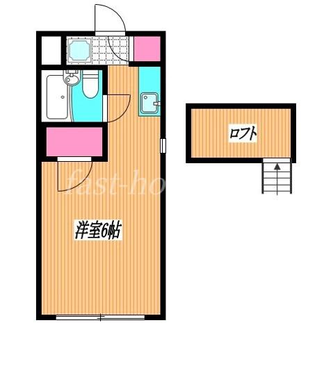 コーポグレープA(ワンルーム/2階)の間取り写真