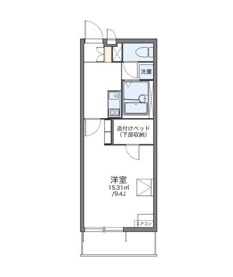 レオパレスさくらII(1K/1階)の間取り写真