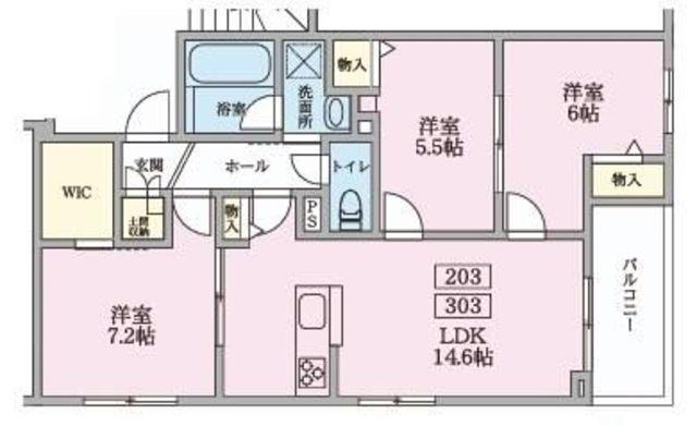 プレリュード(3LDK/3階)の間取り写真