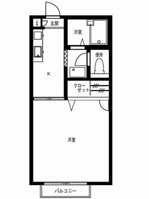 アーバン・コート(1K/2階)の間取り写真