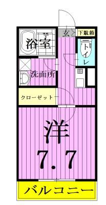 CEREZO五香(1K/2階)の間取り写真