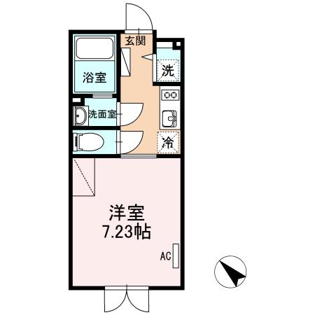 LAPIS目黒本町(1K/2階)の間取り写真
