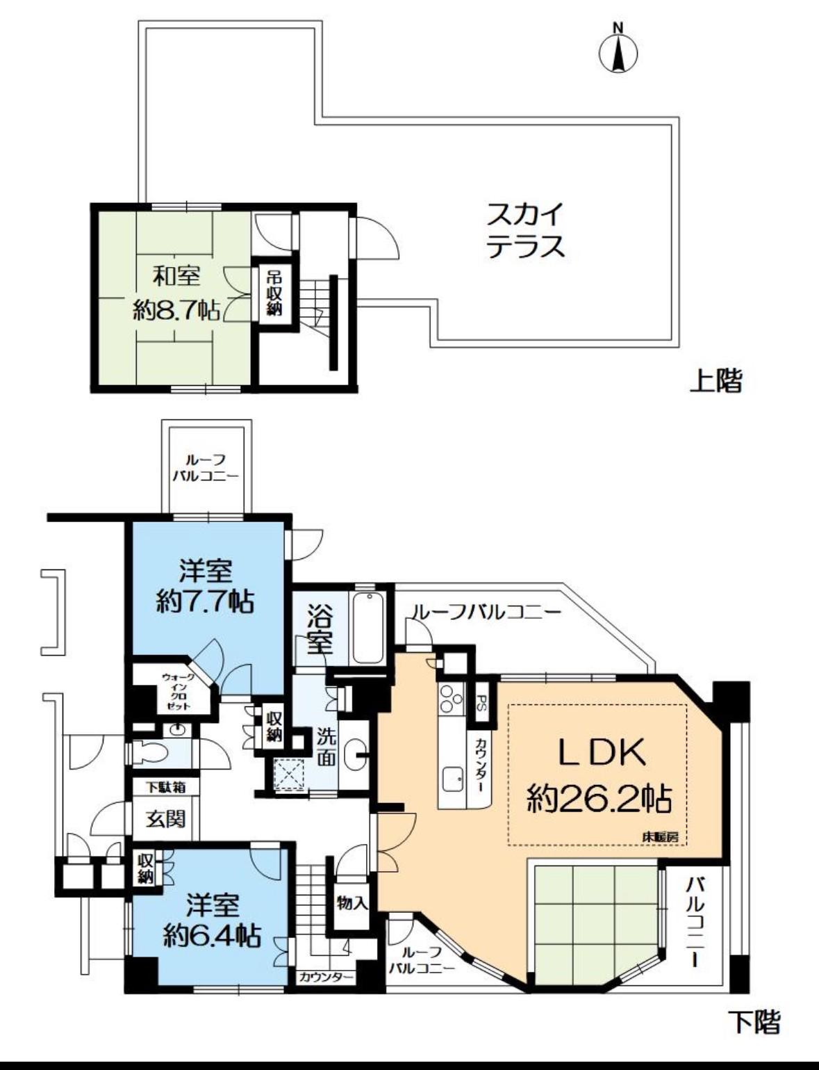 アルス丸太町山水庵(3SLDK/5階)の間取り写真