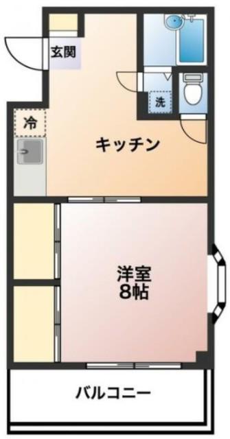 栄ビル(1DK/1階)の間取り写真